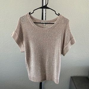 Pale pink sequin top - Size M